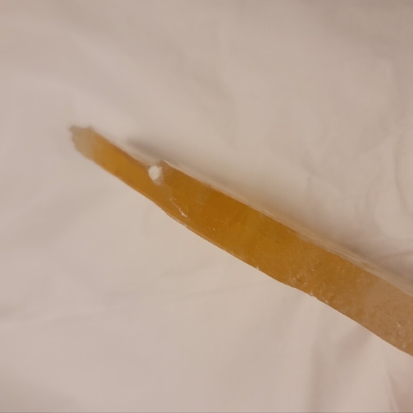 Raw Golden Phantom Selenite Gypsum Crystal Wand Slice With Limonite 0.181lb - Picture 10 of 11